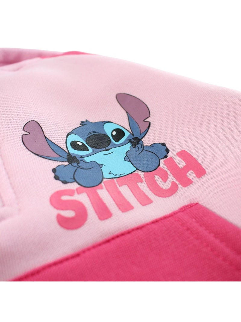 Disney - Ensemble sweat à capuche et pantalon de jogging Lilo et Stitch fille Rose - Kiabi