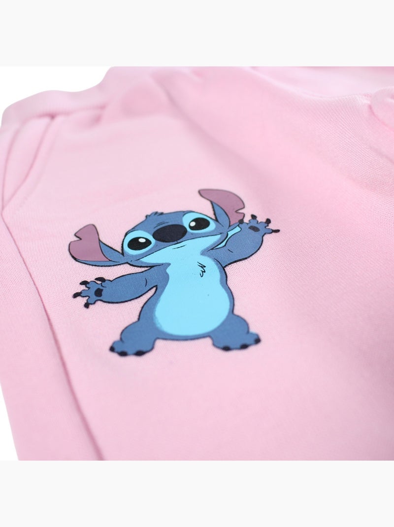 Disney - Ensemble sweat à capuche et pantalon de jogging Lilo et Stitch fille Rose - Kiabi