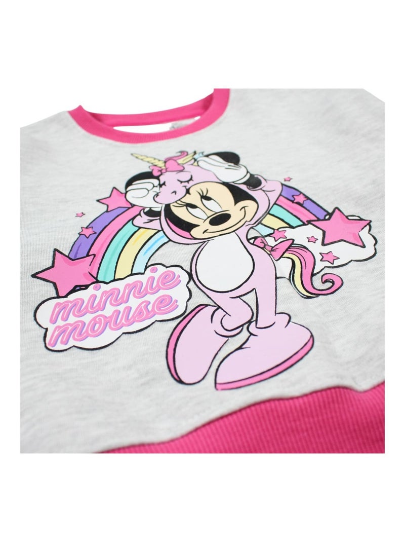 Disney - Ensemble Sweat et pantalon de jogging fille Minnie Rose - Kiabi