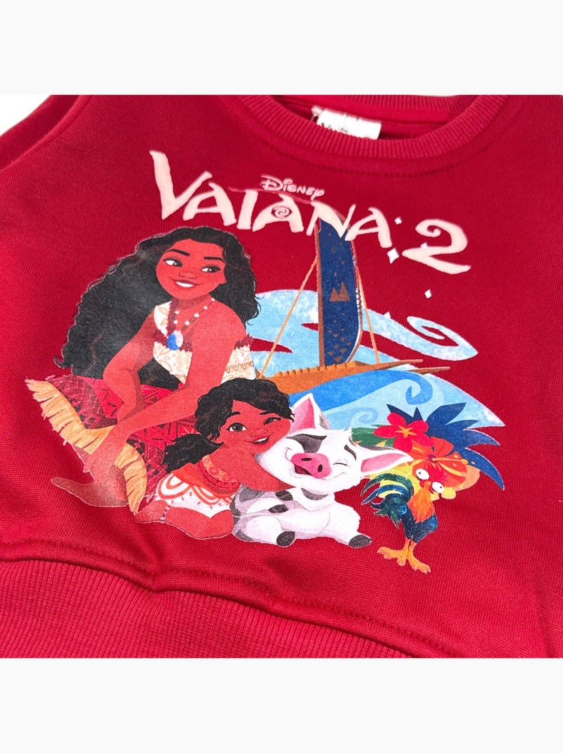 Disney - Ensemble Sweat et pantalon de jogging fille Vaiana Rouge - Kiabi