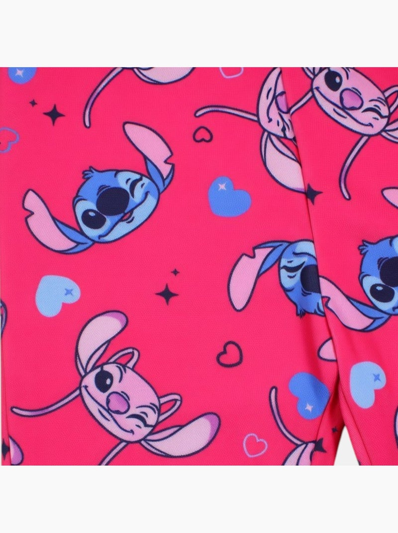 Disney - ensemble sweat et pantalon de jogging, finitions volantées et finitions bord-côte Rose fushia - Kiabi