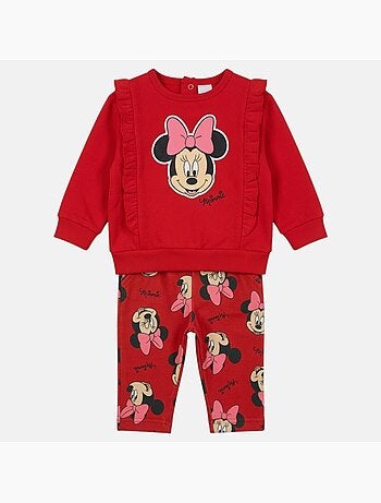 Disney - ensemble sweat et pantalon de jogging, finitions volantées et finitions bord-côte