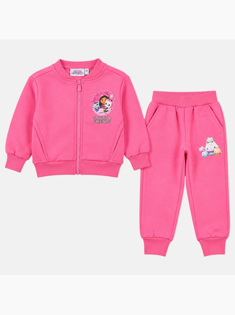 Disney - ensemble sweat et pantalon de jogging imprimés, finitions bord-côte Rose - Kiabi
