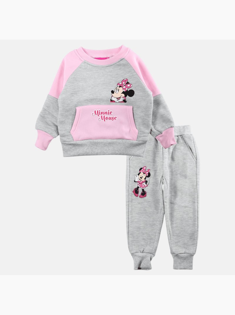 Disney - Ensemble Sweat et pantalon de jogging Minnie fille Gris - Kiabi