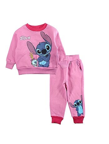 Disney - Ensemble sweat et pantalon de jogging sur cintre Lilo et Stitch fille .