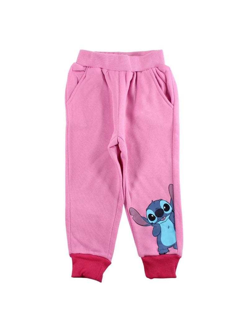 Disney - Ensemble sweat et pantalon de jogging sur cintre Lilo et Stitch fille Rose - Kiabi