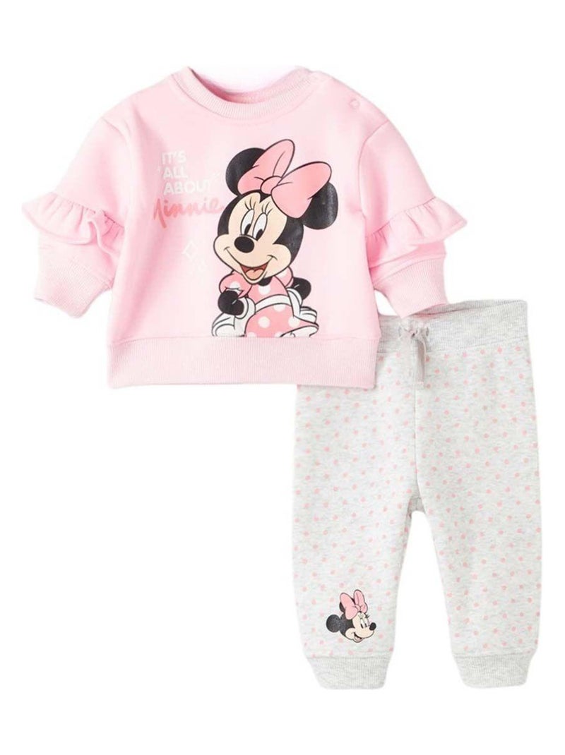Disney - Ensemble ​​Sweat pantalon bébé fille Imprimé Minnie Rose - Kiabi