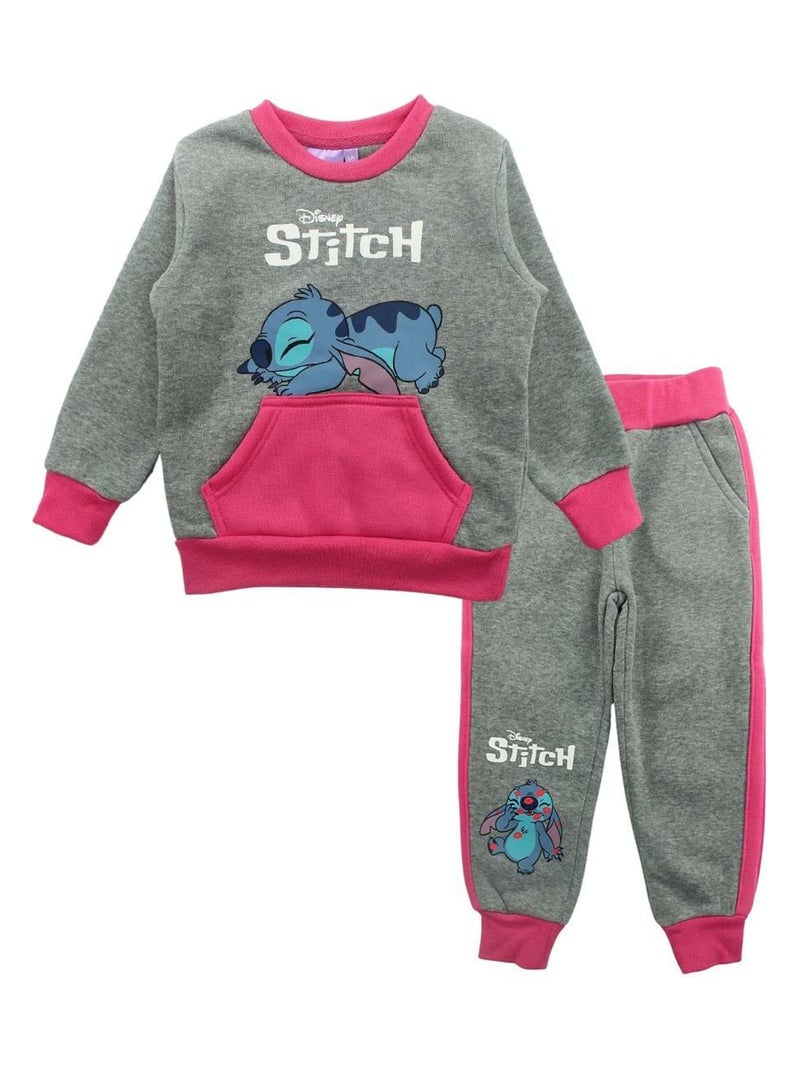 Disney - Ensemble ​​Sweat pantalon fille Imprimé Lilo Et Stitch Gris - Kiabi