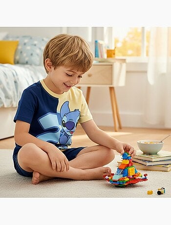 Disney - Ensemble T-shirt 2 couleurs et short assorti avec personnage