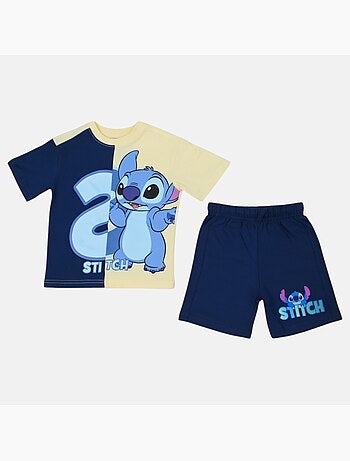 Disney - Ensemble T-shirt 2 couleurs et short assorti avec personnage