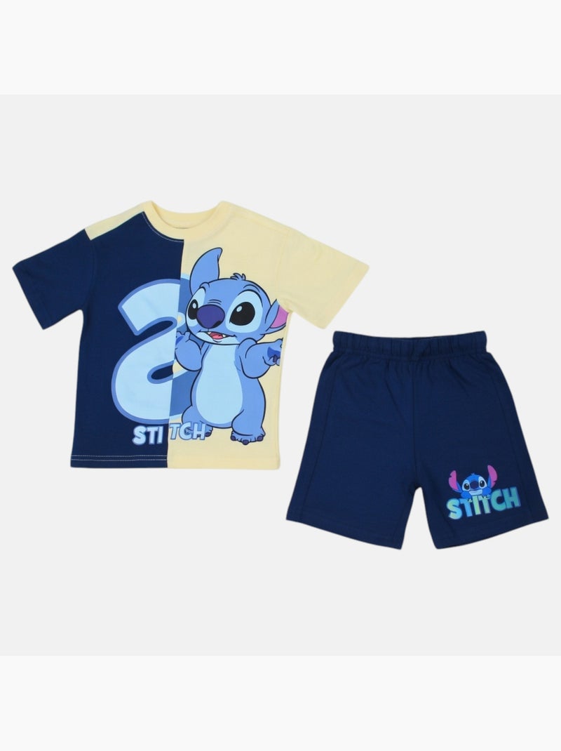 Disney - Ensemble T-shirt 2 couleurs et short assorti avec personnage Bleu marine - Kiabi