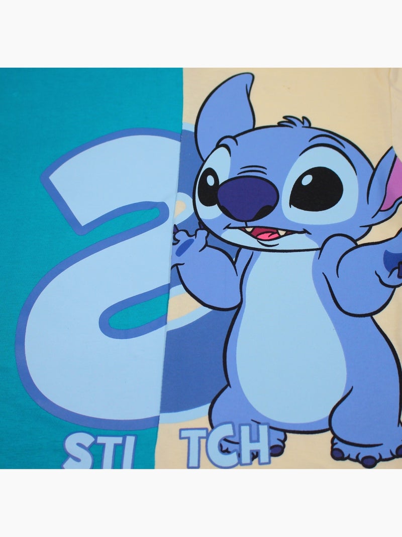 Disney - Ensemble T-shirt 2 couleurs et short assorti avec personnage Bleu turquoise - Kiabi