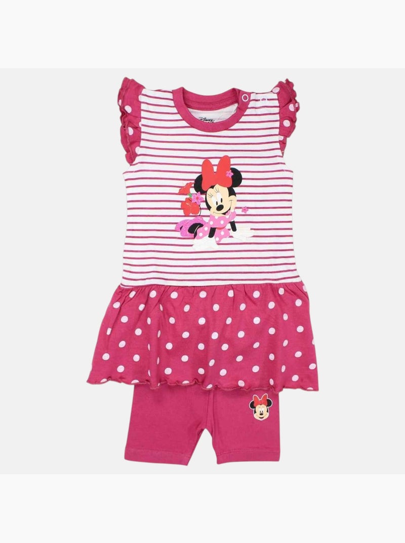Disney - Ensemble T-shirt avec motif et legging bébé Rose - Kiabi