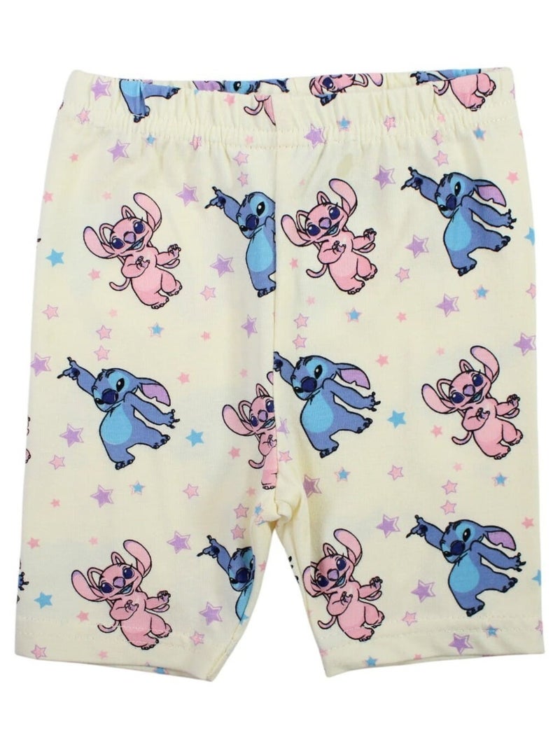 Disney - Ensemble T-shirt et Legging bébé Fille Lilo et Stich Jaune - Kiabi