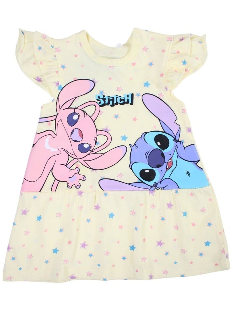 Disney - Ensemble T-shirt et Legging bébé Fille Lilo et Stich Jaune - Kiabi