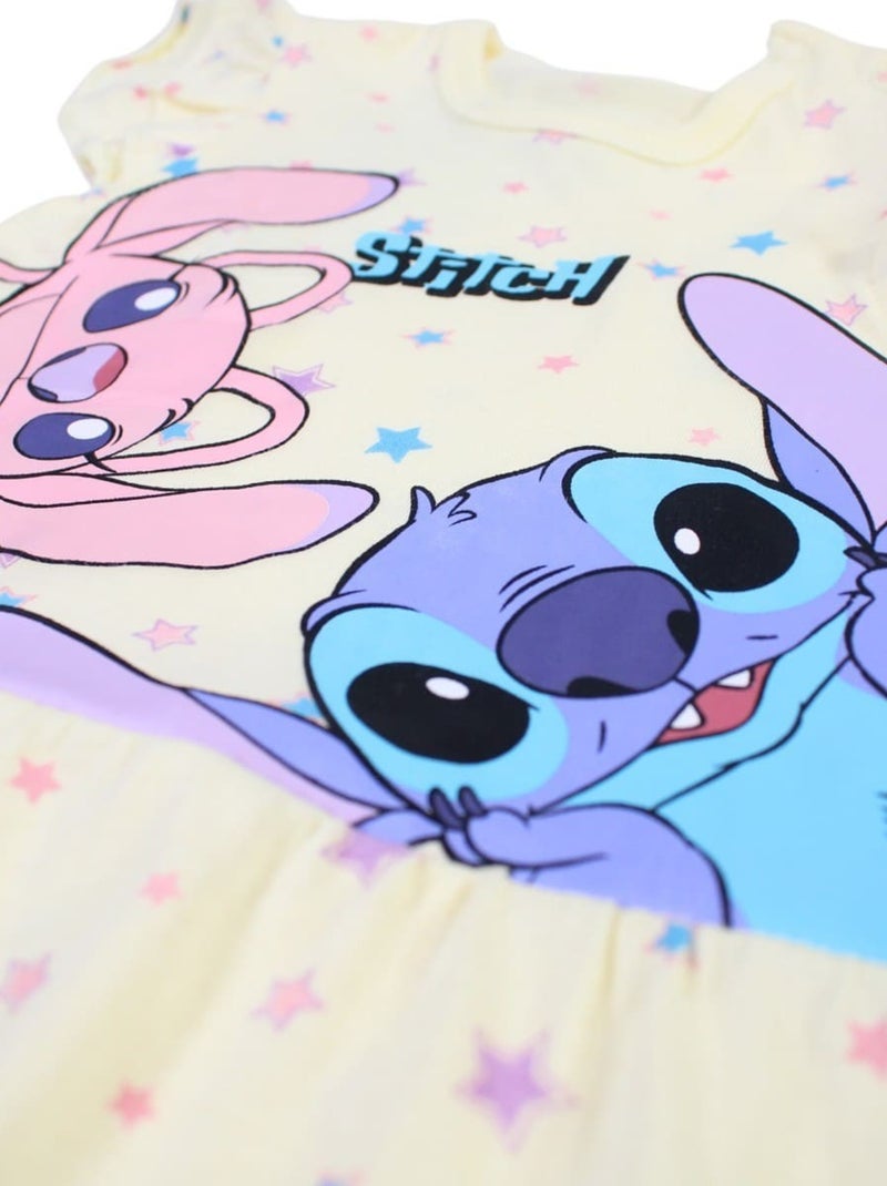 Disney - Ensemble T-shirt et Legging bébé Fille Lilo et Stich Jaune - Kiabi