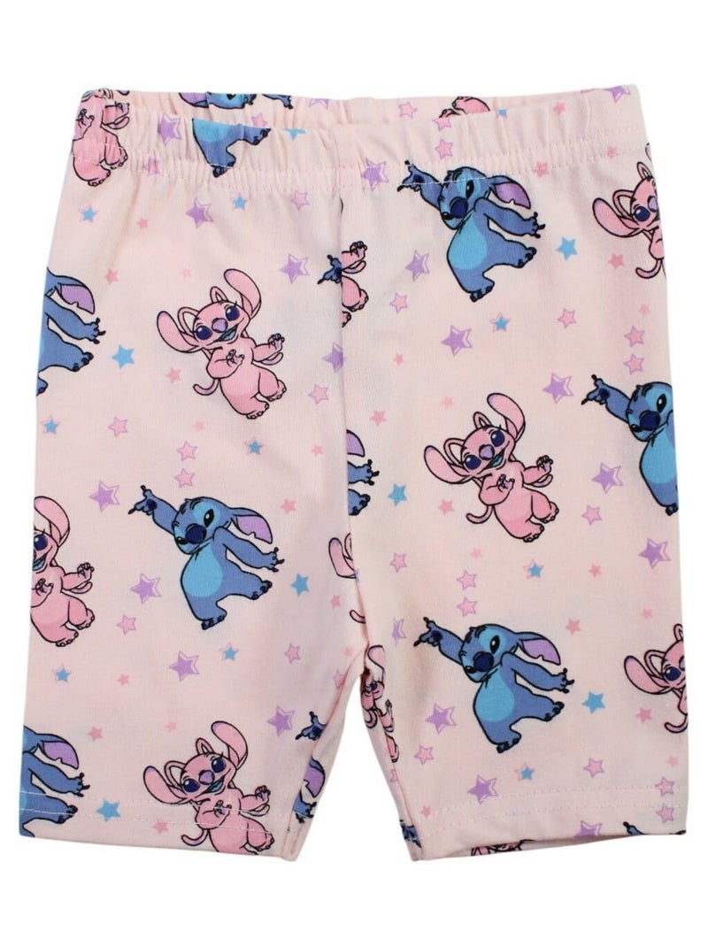 Disney - Ensemble T-shirt et Legging bébé Fille Lilo et Stich Rose - Kiabi