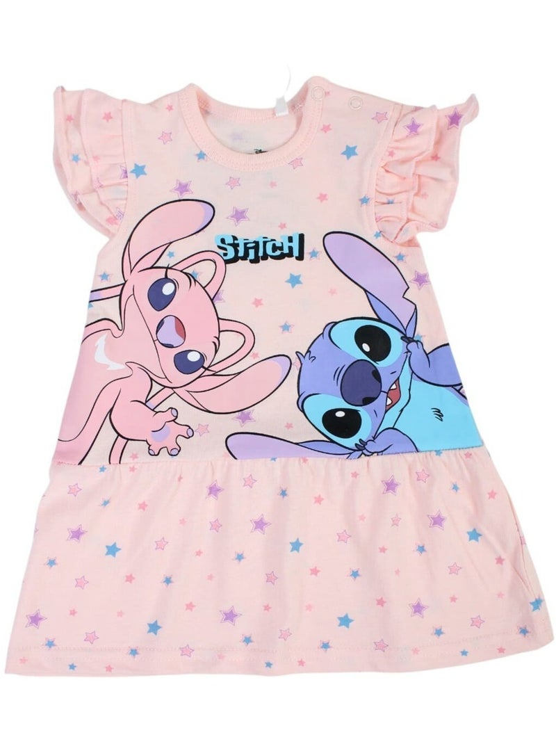 Disney - Ensemble T-shirt et Legging bébé Fille Lilo et Stich Rose - Kiabi
