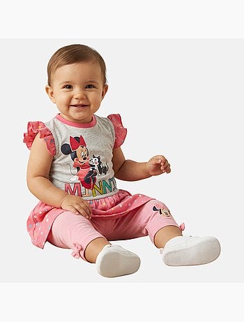 Disney - Ensemble T-shirt et Legging bébé Fille Minnie .