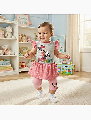 Disney - Ensemble T-shirt et Legging bébé Fille Minnie .
