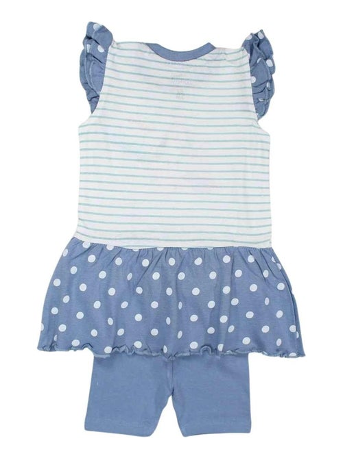 Disney - Ensemble T-shirt et Legging bébé Fille Minnie Bleu - Kiabi