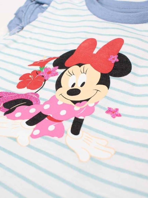 Disney - Ensemble T-shirt et Legging bébé Fille Minnie Bleu - Kiabi