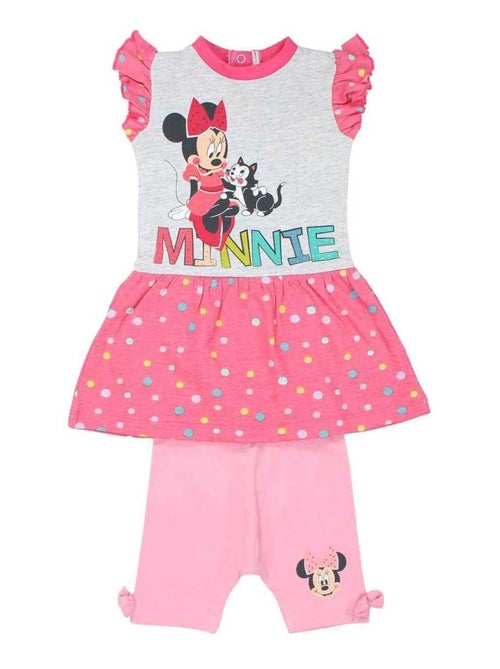 Disney - Ensemble T-shirt et Legging bébé Fille Minnie Rose - Kiabi