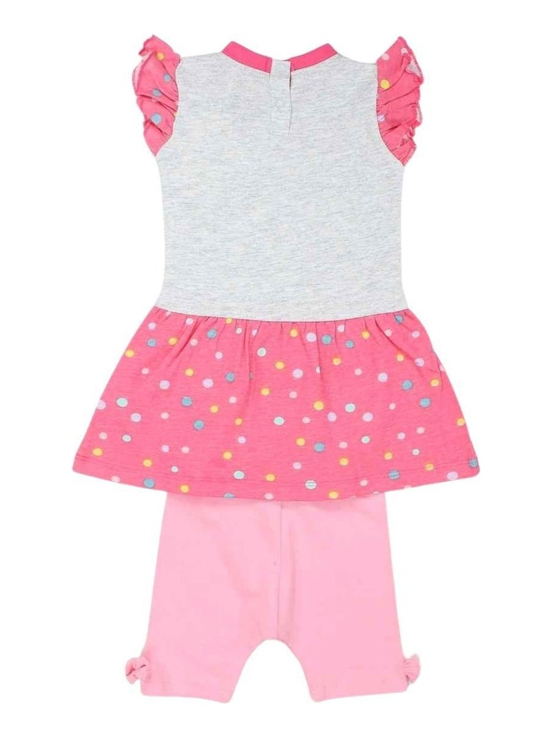 Disney - Ensemble T-shirt et Legging bébé Fille Minnie Rose Rose - Kiabi