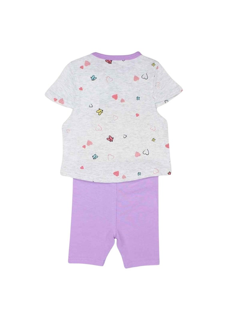 Disney - Ensemble T-shirt et Legging bébé Fille Winnie l'Ourson Violet - Kiabi