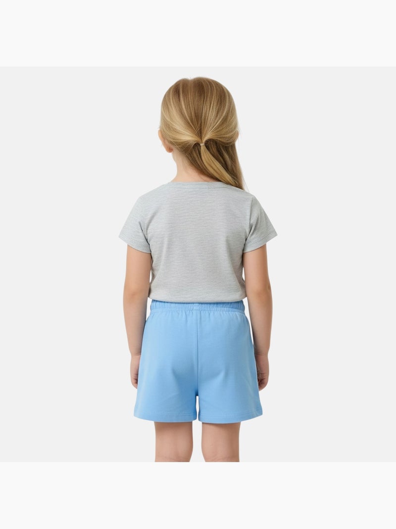 Disney - Ensemble T-shirt et short assorti avec personnage fille Gris - Kiabi
