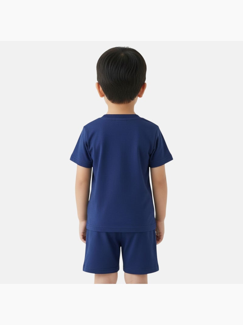 Disney - Ensemble T-shirt et short avec personnage Bleu marine - Kiabi