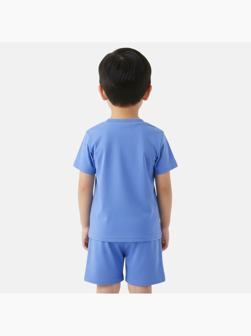 Disney - Ensemble T-shirt et short avec personnage Bleu - Kiabi