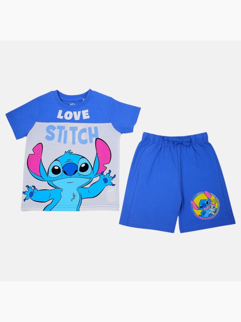 Disney - Ensemble T-shirt et short avec personnage Bleu - Kiabi