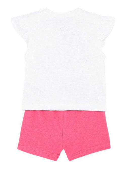 Disney - Ensemble T-shirt et Short bébé Fille Minnie Blanc - Kiabi