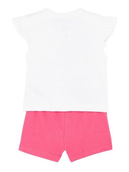 Disney - Ensemble T-shirt et Short bébé Fille Minnie Blanc - Kiabi