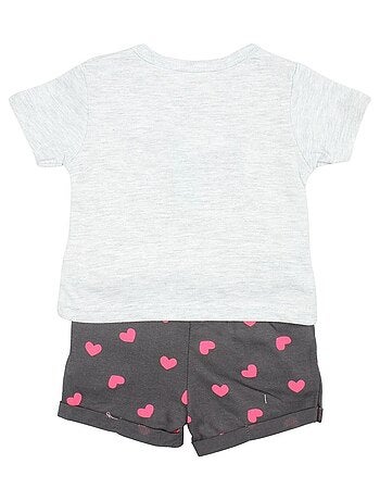 Disney - Ensemble T-shirt et Short bébé Minnie