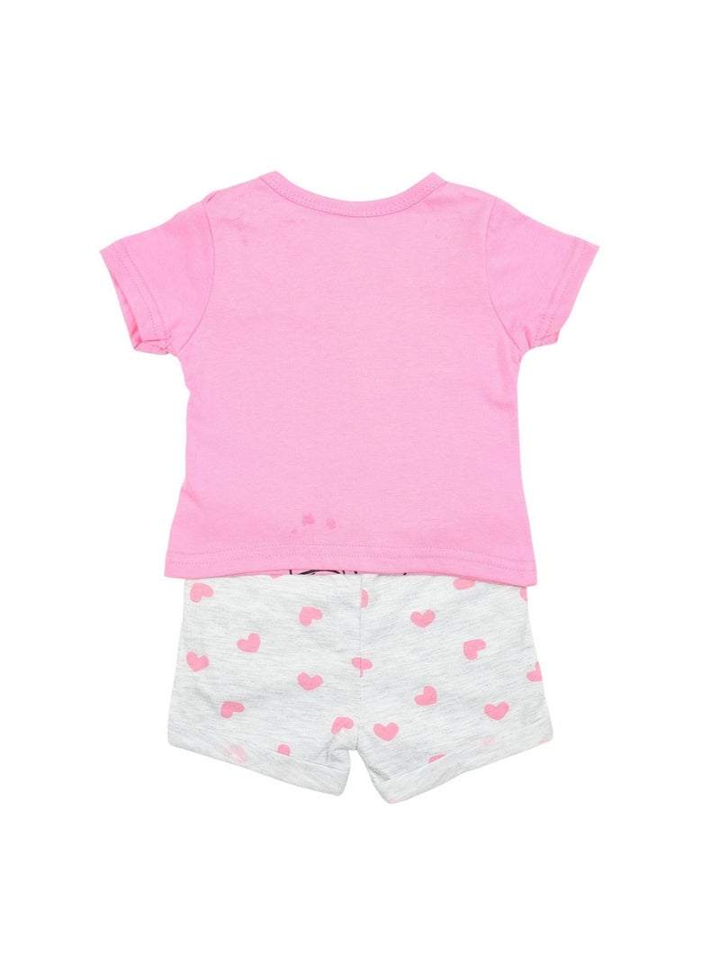 Disney - Ensemble T-shirt et Short bébé Minnie Rose - Kiabi