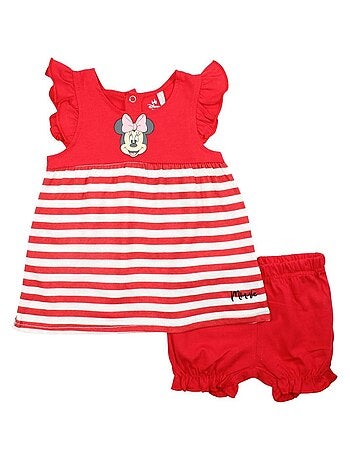 Disney - Ensemble T-shirt et Short bébé Minnie