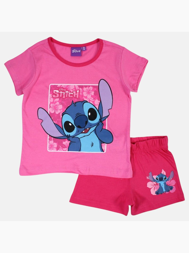 Disney - Ensemble t-shirt et short enfant à motif Rose - Kiabi