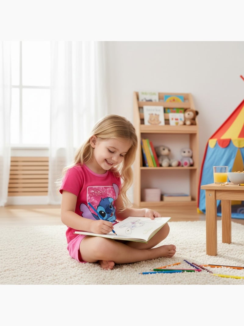 Disney - Ensemble t-shirt et short enfant à motif Rose fushia - Kiabi