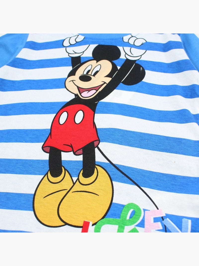 Disney - Ensemble t-shirt et short enfant à rayures Bleu - Kiabi