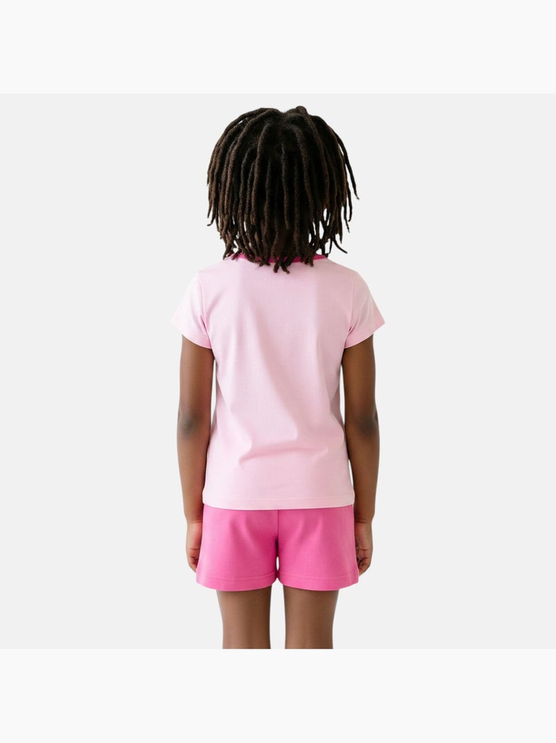 Disney - Ensemble t-shirt et short enfant imprimé Rose clair - Kiabi