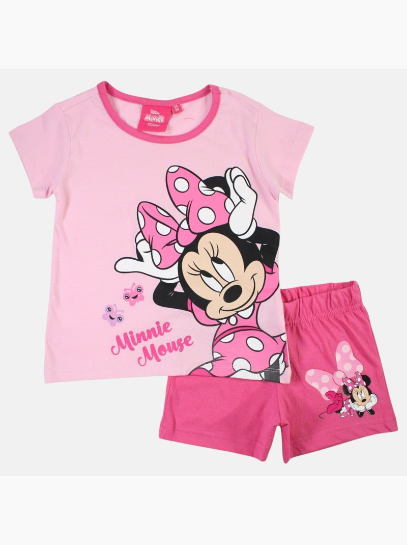 Disney - Ensemble t-shirt et short enfant imprimé Rose clair - Kiabi