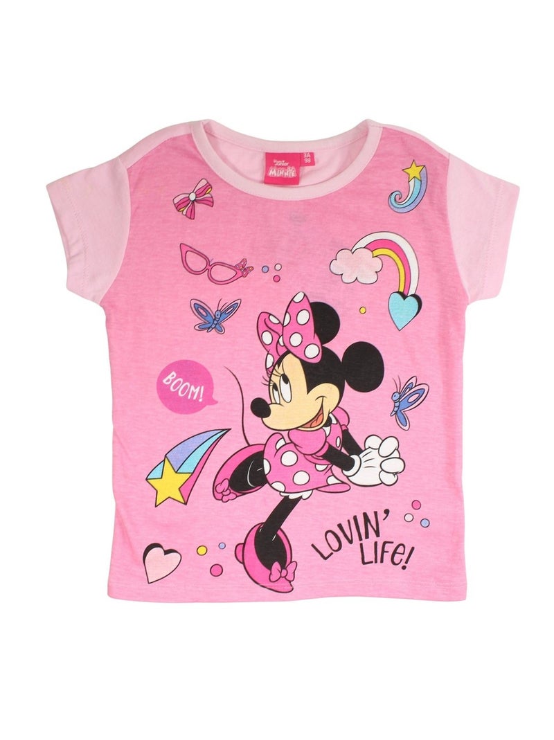 Disney - Ensemble t-shirt et short enfant imprimé Rose - Kiabi