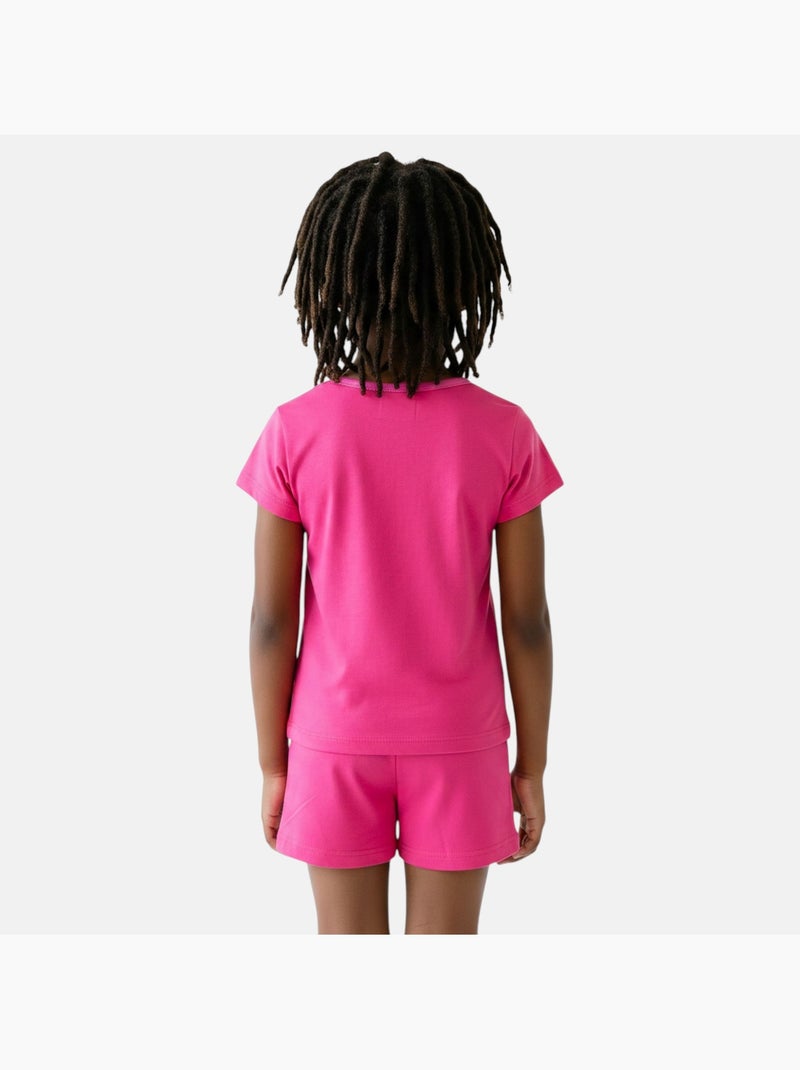 Disney - Ensemble t-shirt et short enfant imprimé Rose - Kiabi