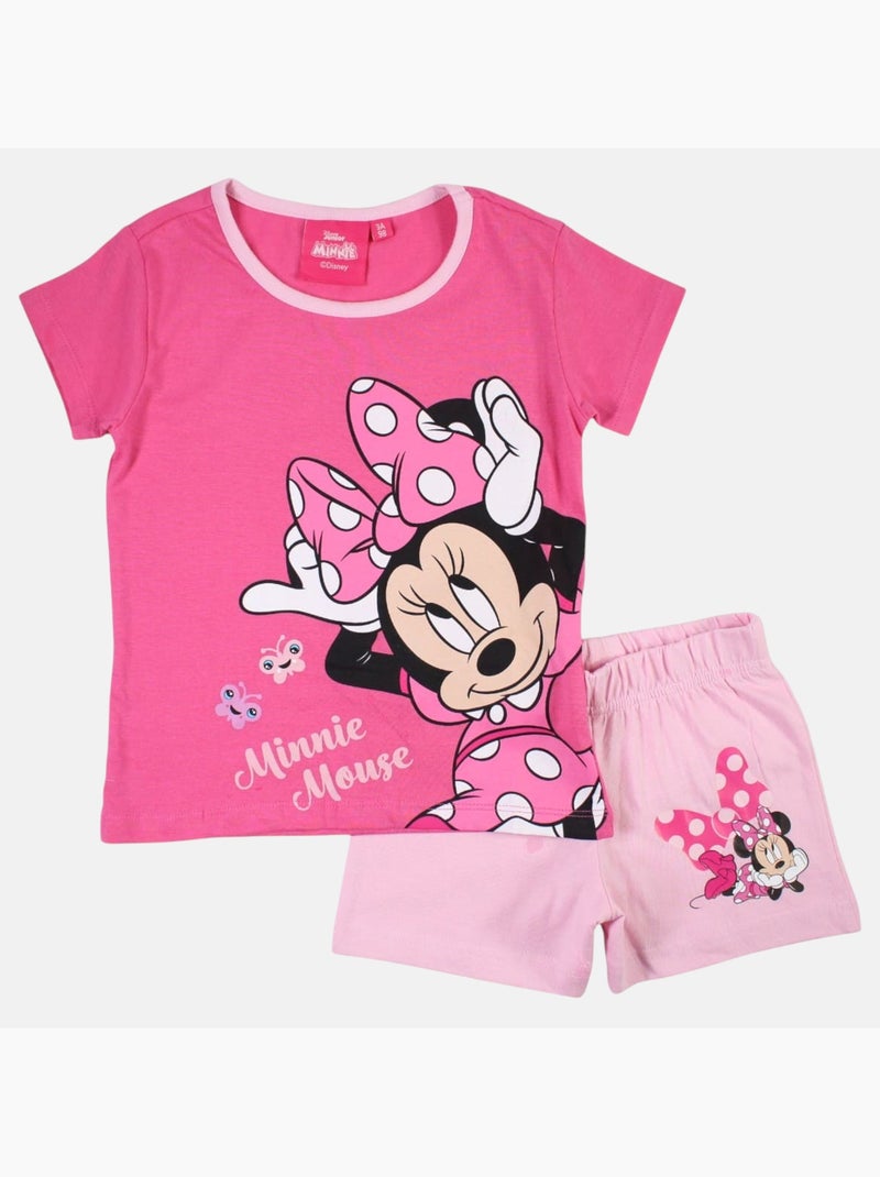 Disney - Ensemble t-shirt et short enfant imprimé Rose - Kiabi