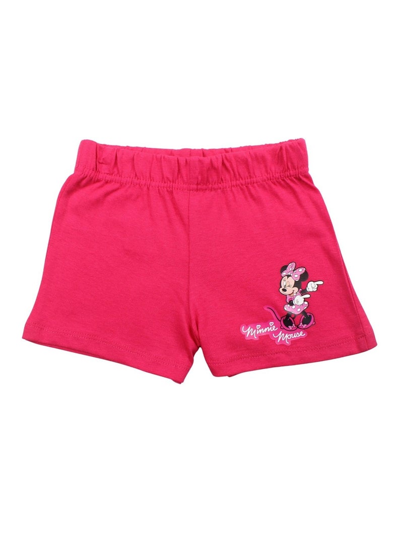Disney - Ensemble t-shirt et short enfant imprimé Rose fushia - Kiabi
