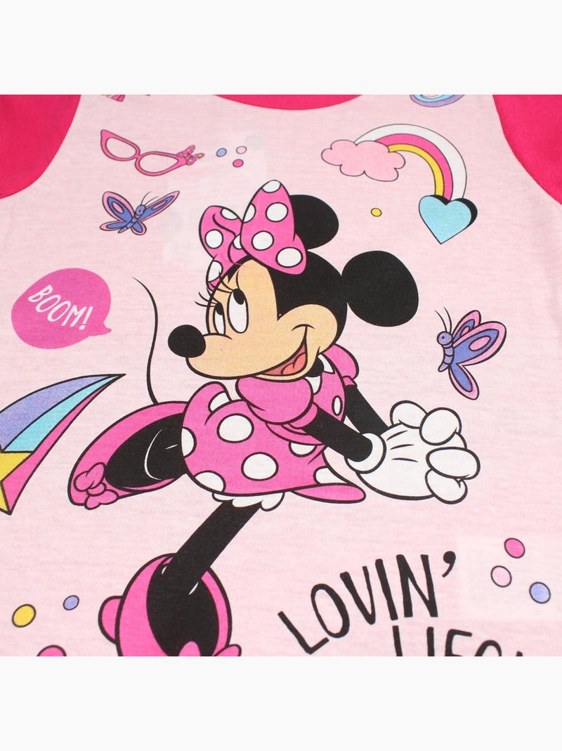 Disney - Ensemble t-shirt et short enfant imprimé Rose fushia - Kiabi