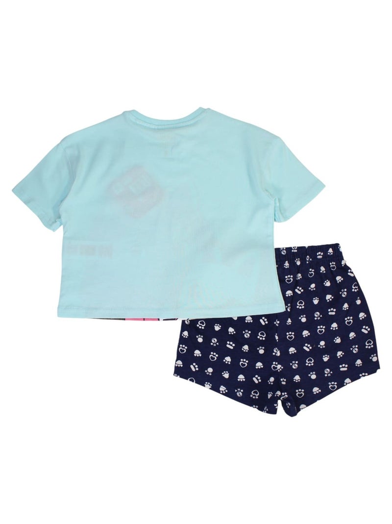 Disney - Ensemble T-shirt et Short Fille Gabby Bleu - Kiabi