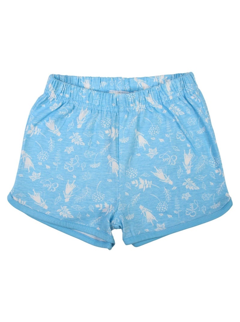 Disney - Ensemble T-shirt et Short Fille La Reine des Neiges Bleu - Kiabi